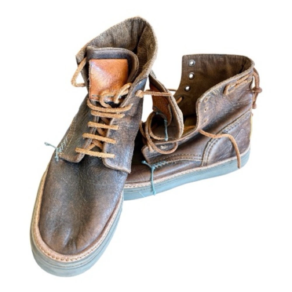 SATORISAN Men's Hida Spitfire Stone
Brown Shabby Leather Boot. - Picture 12 of 13